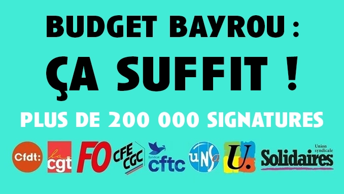 petition vote du budget